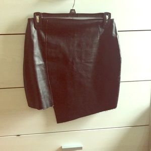 Vegan leather mini skirt